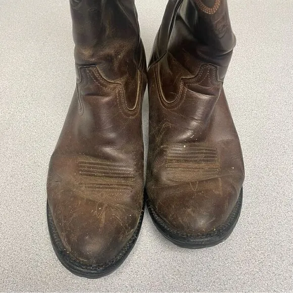 Ariat Brown Leather Cowboy Boots Size 9