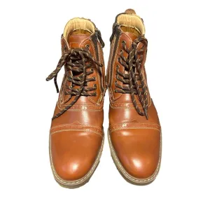 Arkbird Leather Cap Toe Ankle Boots Brown Mens Size 9