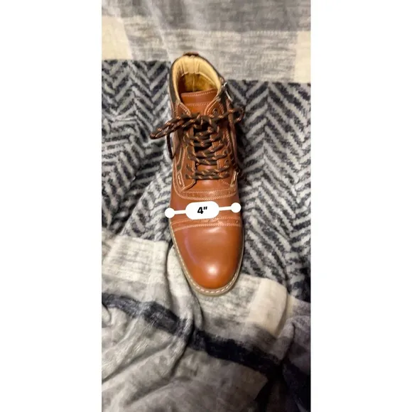 Arkbird Leather Cap Toe Ankle Boots Brown Mens Size 9