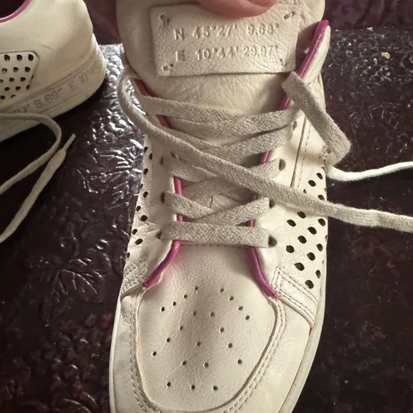A.S. 98 Adria Milk &amp; Fuchsia Sz 38  Stylish White and Pink Women's Sneakers
