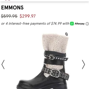 A.S.98 Black Combat Moto Boots with Buckle Straps