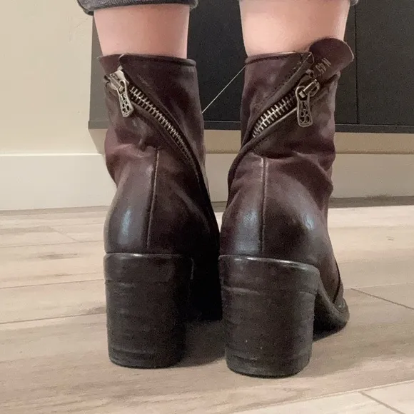 A.S.98 Purple Heeled Boots for Stylish Elegance