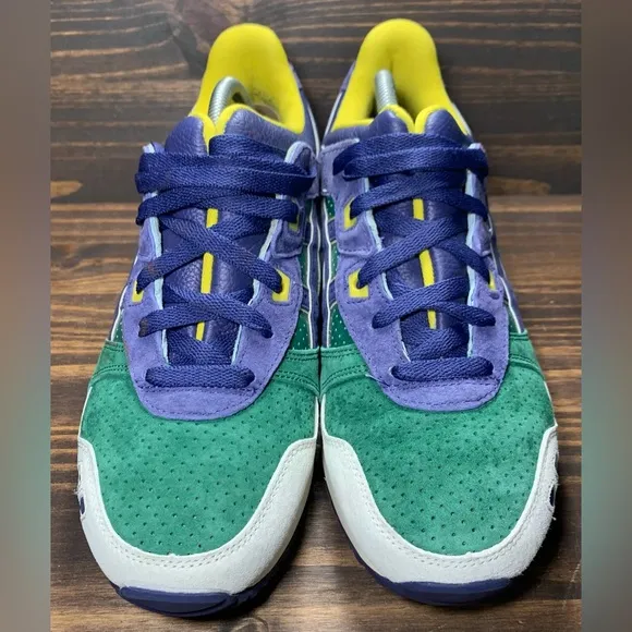Asics Gel Lyte Green and Purple Athletic Shoes