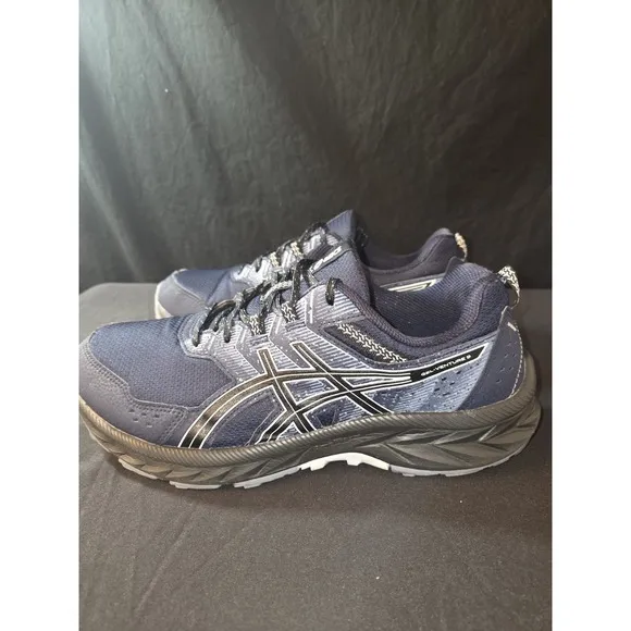 Asics Gel Venture 9 Men's Sz 10 Trail Running Shoes Blue Black Athletic Sneakers