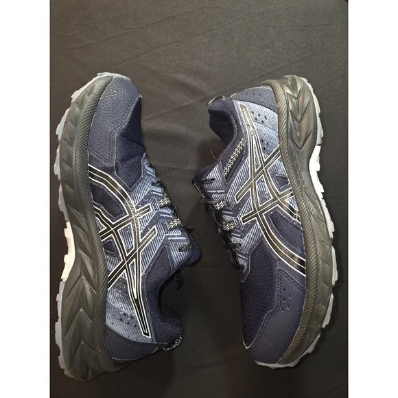 Asics Gel Venture 9 Men's Sz 10 Trail Running Shoes Blue Black Athletic Sneakers