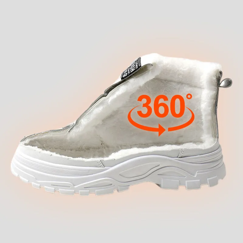 🍂Autumn and winter new styles❄️Women's Waterproof Lace-Up Warm Ankle Boots