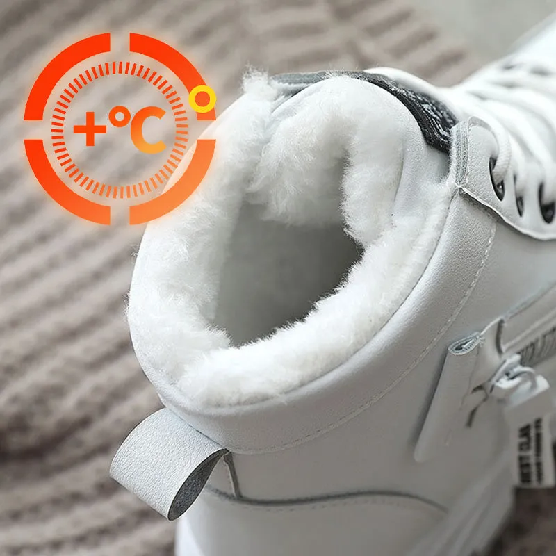 🍂Autumn and winter new styles❄️Women's Waterproof Lace-Up Warm Ankle Boots
