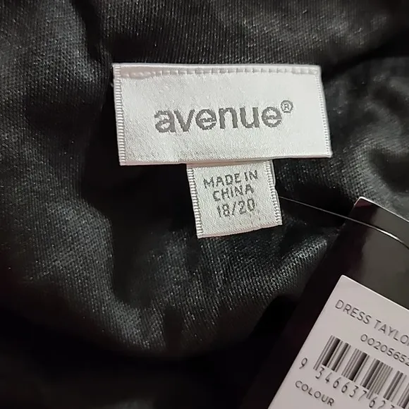 Avenue Taylor black and gold Button Sheath bodycon Dress plus size 18 20 2X new!