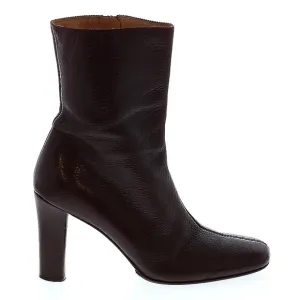BALLY size 8.5 dark Bordeaux leather ankle boots in lightly worn condition
