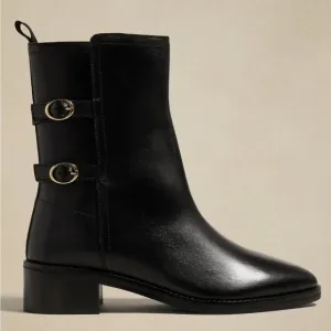 Banana Republic Moto Style Bikercore Goth Luxury Leather Motorcycle Boots 6 NWOT