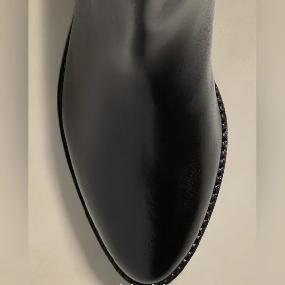 Banana Republic Moto Style Bikercore Goth Luxury Leather Motorcycle Boots 6 NWOT