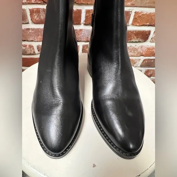 Banana Republic Moto Style Bikercore Goth Luxury Leather Motorcycle Boots 6 NWOT