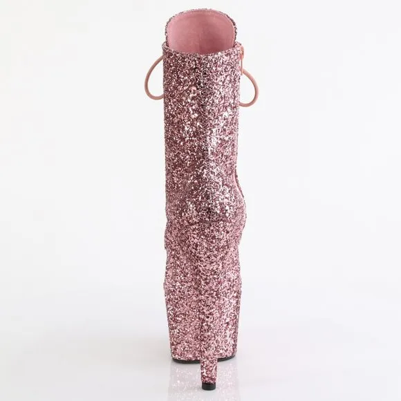 Barbie Barbiecore Glitter Platform High Heel Ankle Boots