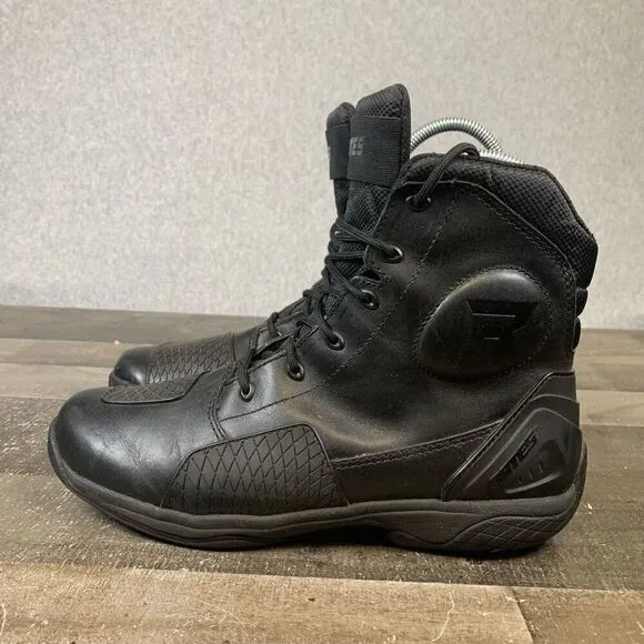 Bates Men’s Size 8.5 Adrenaline Performance Motorcycle Boots Black Lace Up