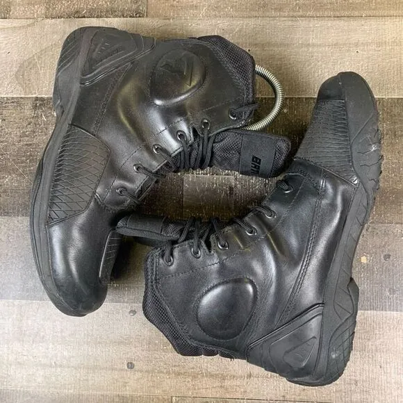 Bates Men’s Size 8.5 Adrenaline Performance Motorcycle Boots Black Lace Up