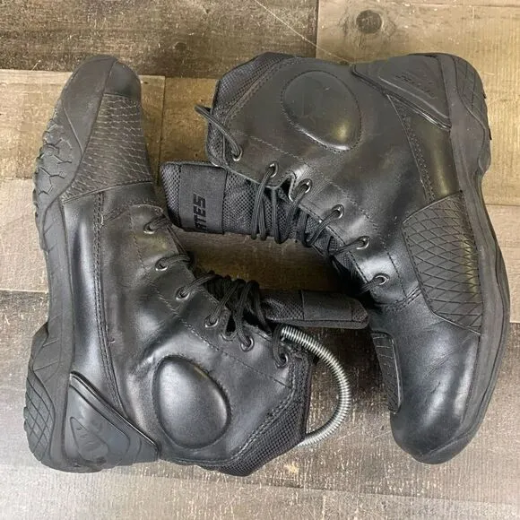 Bates Men’s Size 8.5 Adrenaline Performance Motorcycle Boots Black Lace Up