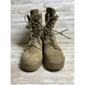 Bates Tactical Combat Boots Mens 6.5 R Tan Hot Weather USMC Logo 08-D1099