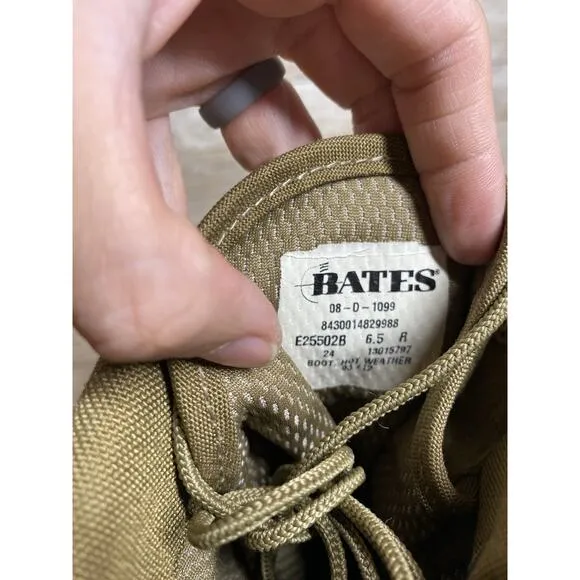 Bates Tactical Combat Boots Mens 6.5 R Tan Hot Weather USMC Logo 08-D1099