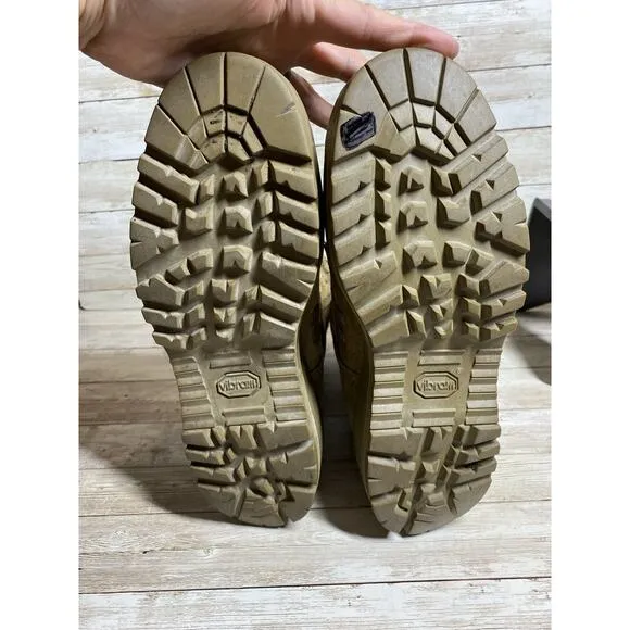 Bates Tactical Combat Boots Mens 6.5 R Tan Hot Weather USMC Logo 08-D1099