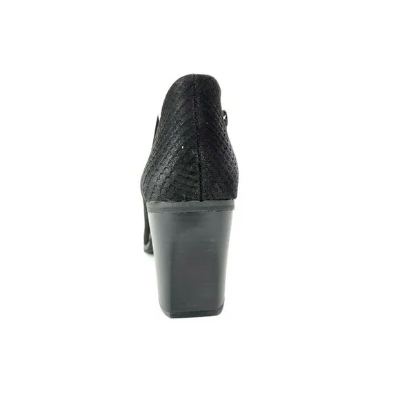 BC Footwear Kettle Black Faux Suede Snake 7.5