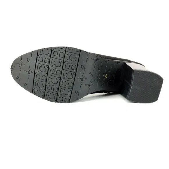 BC Footwear Kettle Black Faux Suede Snake 7.5
