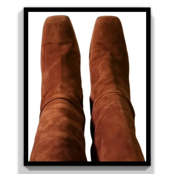 BCBGMaxAzria Suede Boots with Leather &amp; Tassle Detail