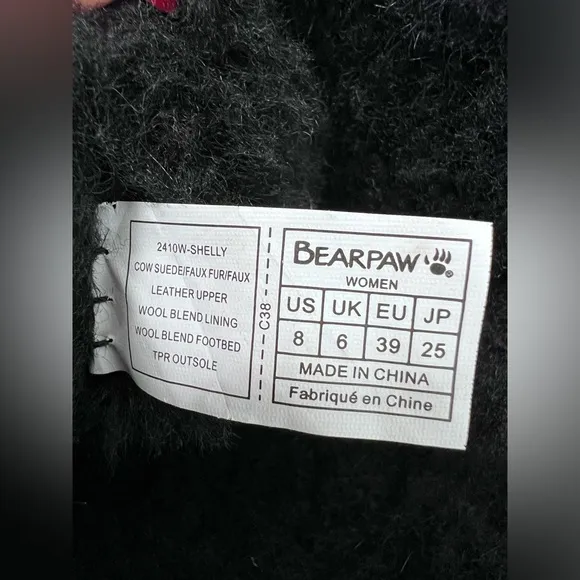 Bearpaw Women Sz‎ 8  Cozy Soft Black Boot NWOB 2410W-SHELLY Suede Faux