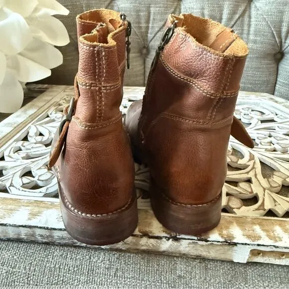 Bed Stu Brown Leather Ankle Boots Women’s 9