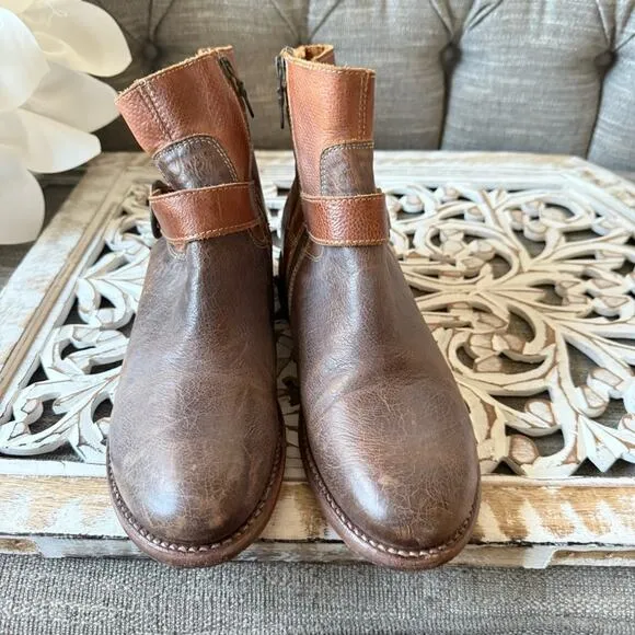 Bed Stu Brown Leather Ankle Boots Women’s 9