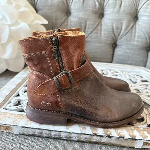 Bed Stu Brown Leather Ankle Boots Women’s 9
