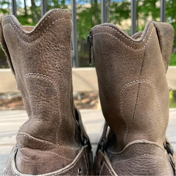 Bed Stu Innovator Harness Brown Leather Boots size 11