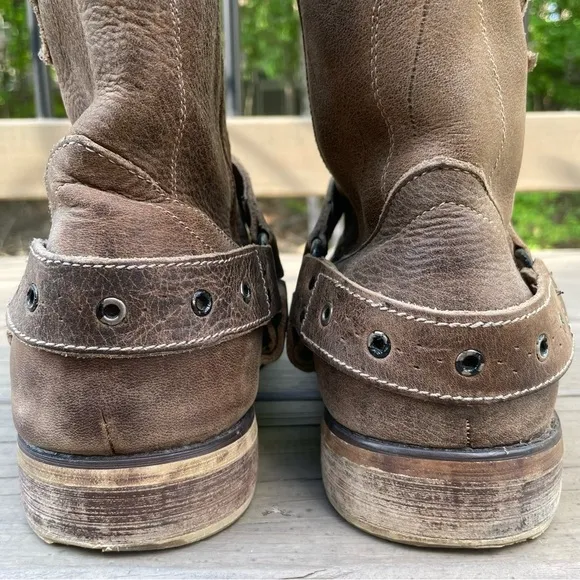 Bed Stu Innovator Harness Brown Leather Boots size 11
