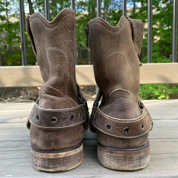 Bed Stu Innovator Harness Brown Leather Boots size 11