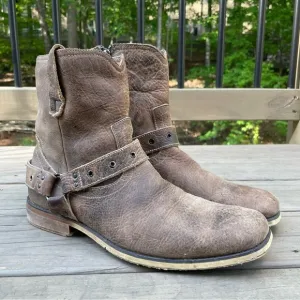 Bed Stu Innovator Harness Brown Leather Boots size 11