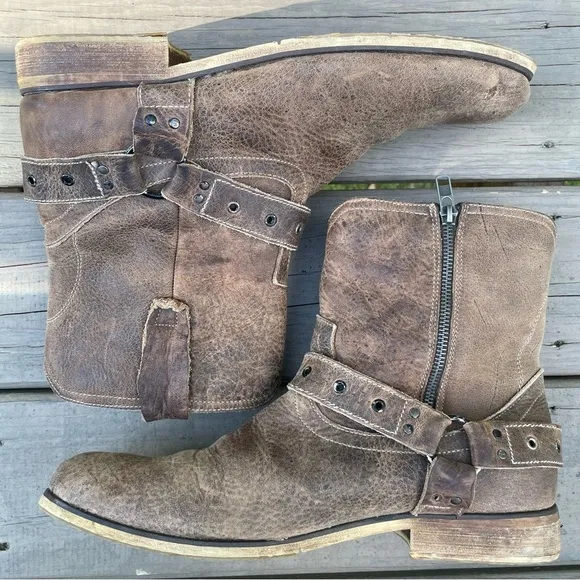 Bed Stu Innovator Harness Brown Leather Boots size 11