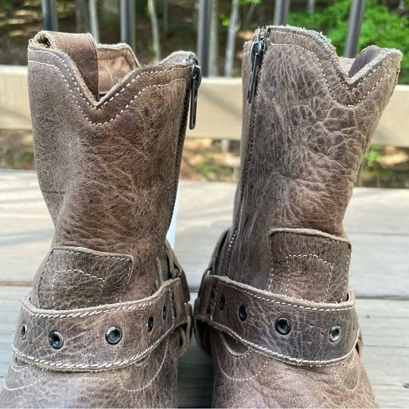 Bed Stu Innovator Harness Brown Leather Boots size 11