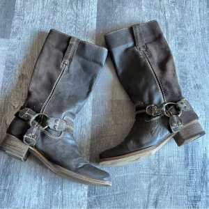 Bed Stu Knee High Leather Boots Size 8