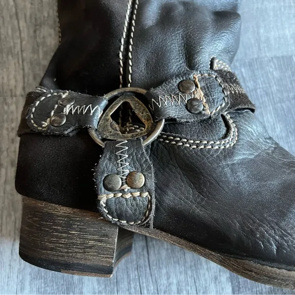 Bed Stu Knee High Leather Boots Size 8