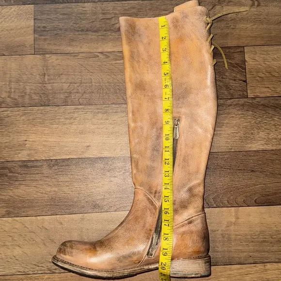 Bed Stu Size 10 Women’s Cobbler Series Heeled Tall Boots Rustic Tan Manchester