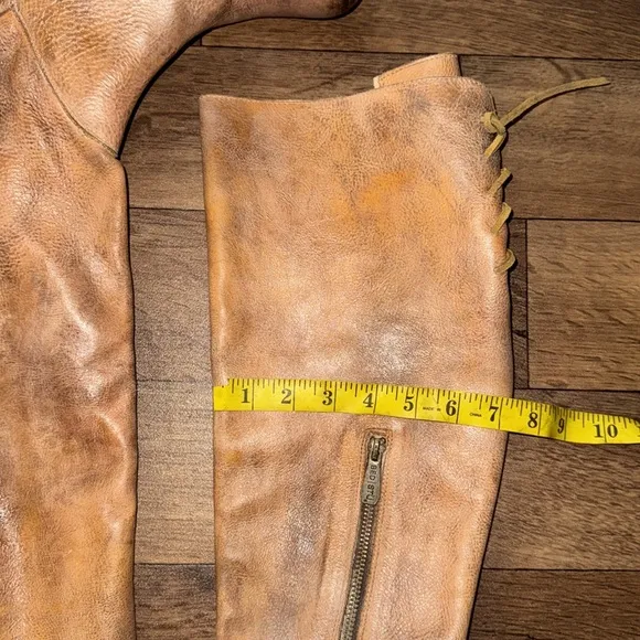 Bed Stu Size 10 Women’s Cobbler Series Heeled Tall Boots Rustic Tan Manchester
