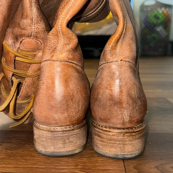 Bed Stu Size 10 Women’s Cobbler Series Heeled Tall Boots Rustic Tan Manchester