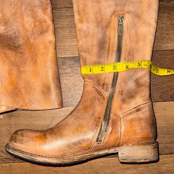 Bed Stu Size 10 Women’s Cobbler Series Heeled Tall Boots Rustic Tan Manchester