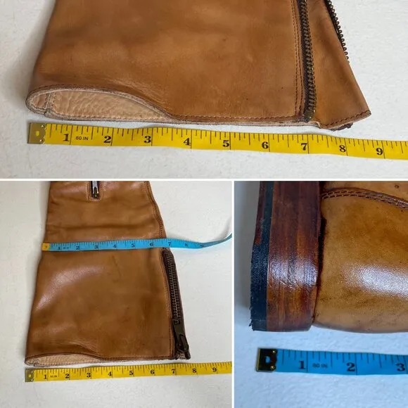 BED STU Tess Distressed Leather Boots Size 8.5