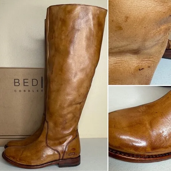 BED STU Tess Distressed Leather Boots Size 8.5