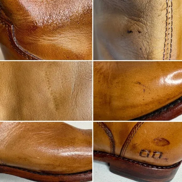 BED STU Tess Distressed Leather Boots Size 8.5