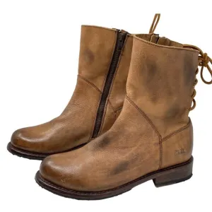 BedStu Cheshire Brown Leather Ankle Boots Cobbler Series Women’s Size 7
