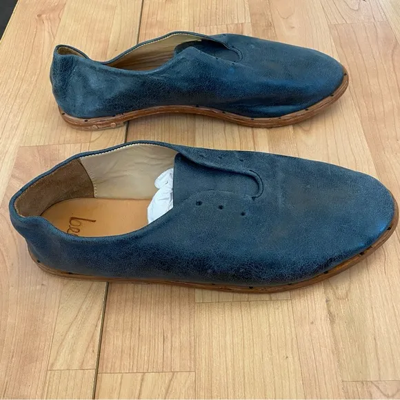 Beek black and tan soft comfortable leather women's loafers shoes size 9