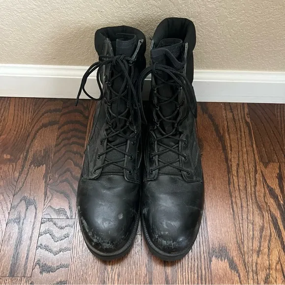 Belleville Steel Toe Hot Weather Combat Boots Men Sz  10.5 R Black 220 TRP ST,