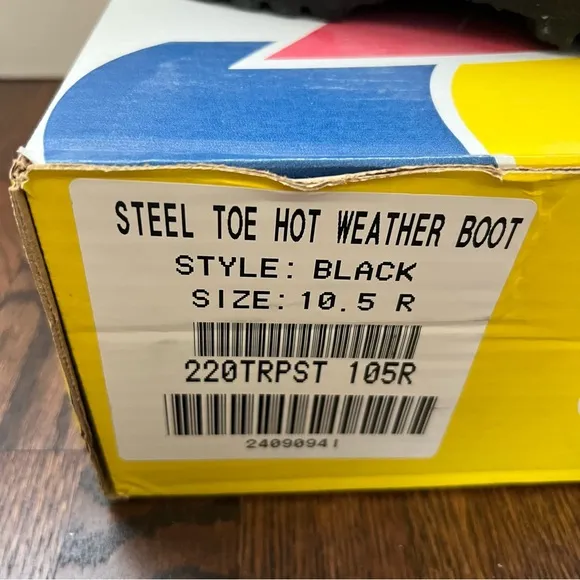Belleville Steel Toe Hot Weather Combat Boots Men Sz  10.5 R Black 220 TRP ST,
