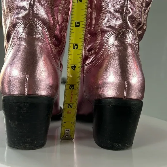 Billini Metallic Pink DANILO Vegan Leather Cowgirl Boots Size 9